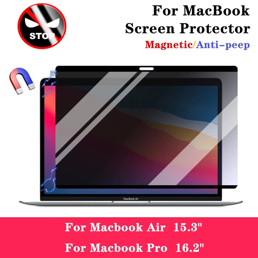 

Магнитная Защитная пленка для Macbook M1 M2 Air 15 дюймов A2941/A3114 A2442 Pro 16 дюймов A2485/A2780/A2141/A2991, антишпионская пленка