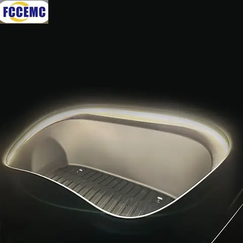 2024 테슬라 모델 3 용 자동차 트렁크 라이트 LED 스트립 수정 조명 인테리어 장식 피팅 тecлa 3 지능형 조명