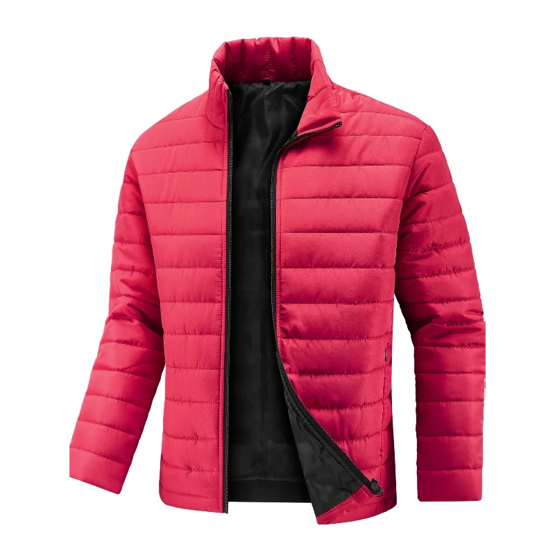 

Autumn Stand Collar Lightweight Puffer Jackets Men's NEW Quilted Jacket Water Resistant Ripstop Down Insulated Windbreaker Coats
