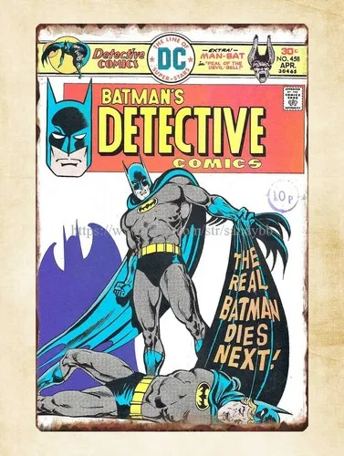 reproduction wall decals  comics Detective metal tin sign