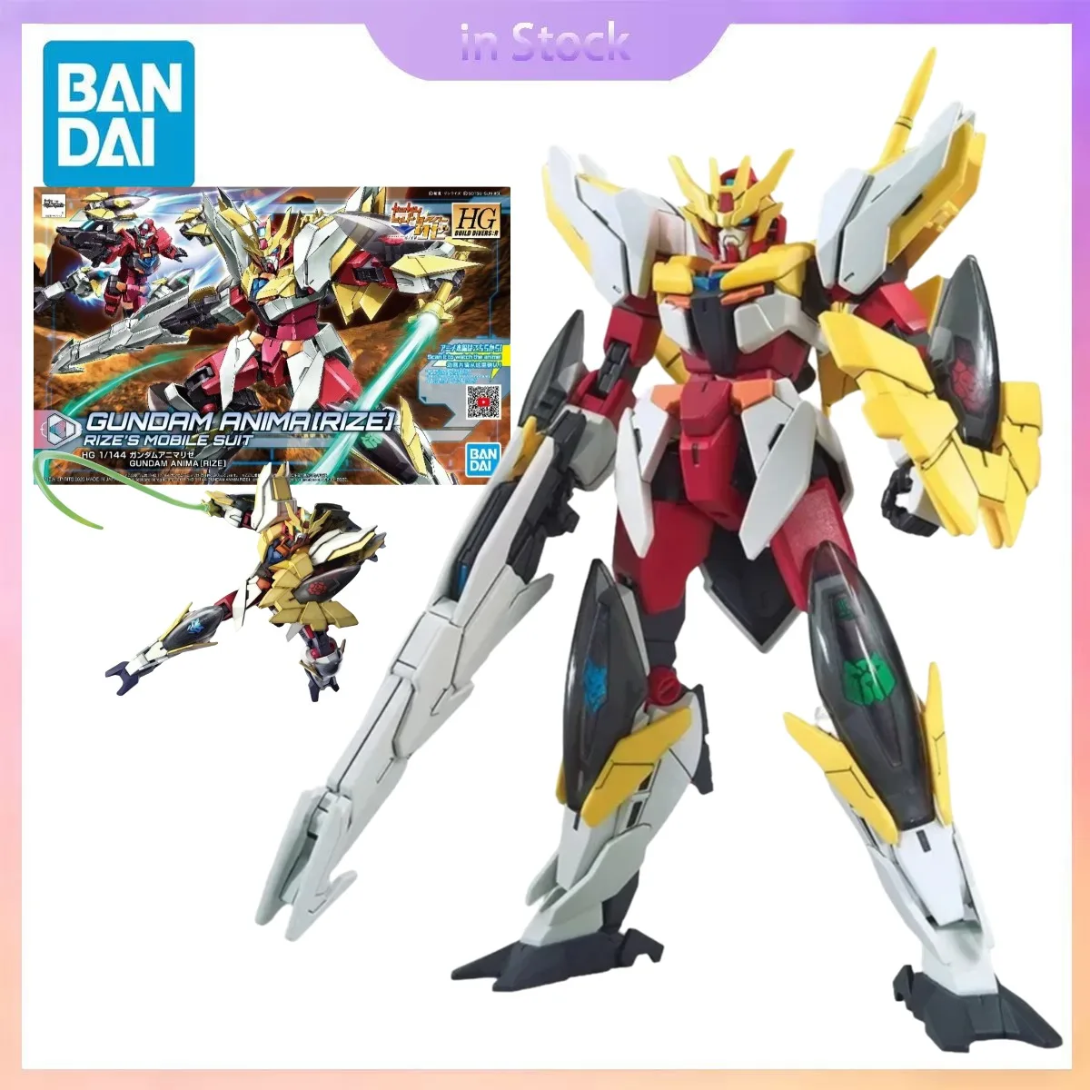 

Original Bandai Genuine In Stock HG 1/144 Gundam Anima Rize‘s Mobile Suit Anime Collection Action Figure Model Kits Toys Gifts