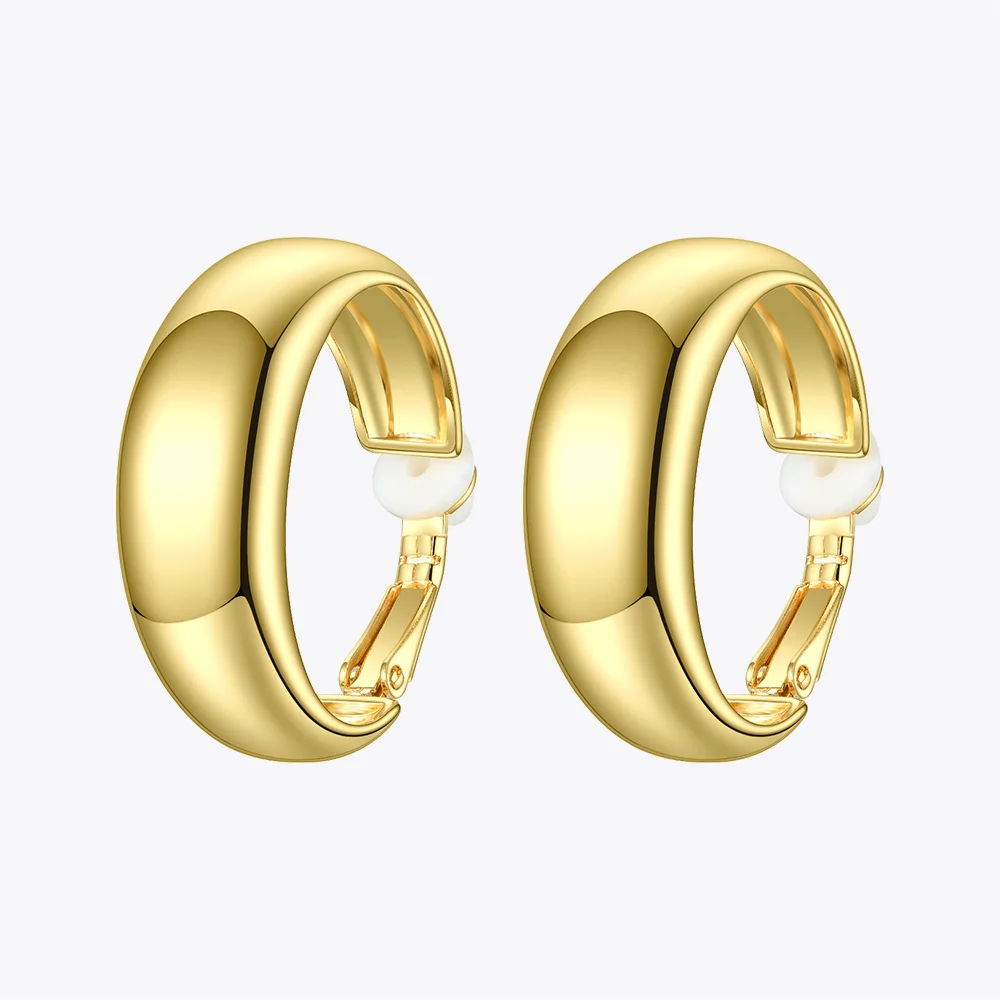 

ENFASHION Circle Clip On Earrings For Women Gold Color Earings Pendientes Mujer Ear Cuff Fashion Jewelry Cocktail Party E191133