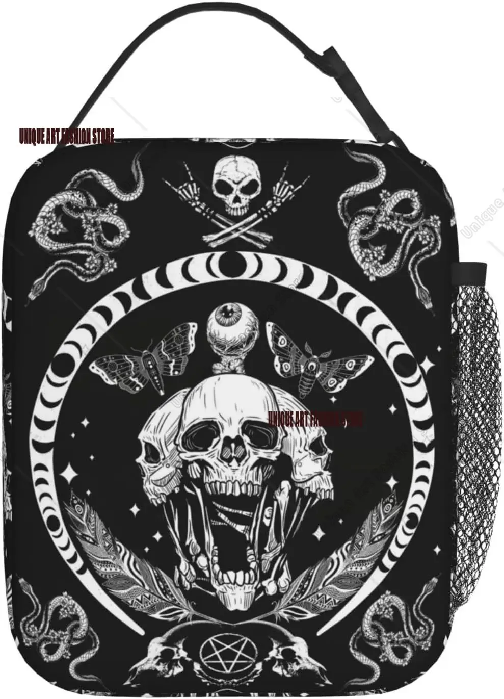 Skeleton Skull Halloween Insulated Lunch Bag Portable Lunch Box Reusable Totes For Women Men
