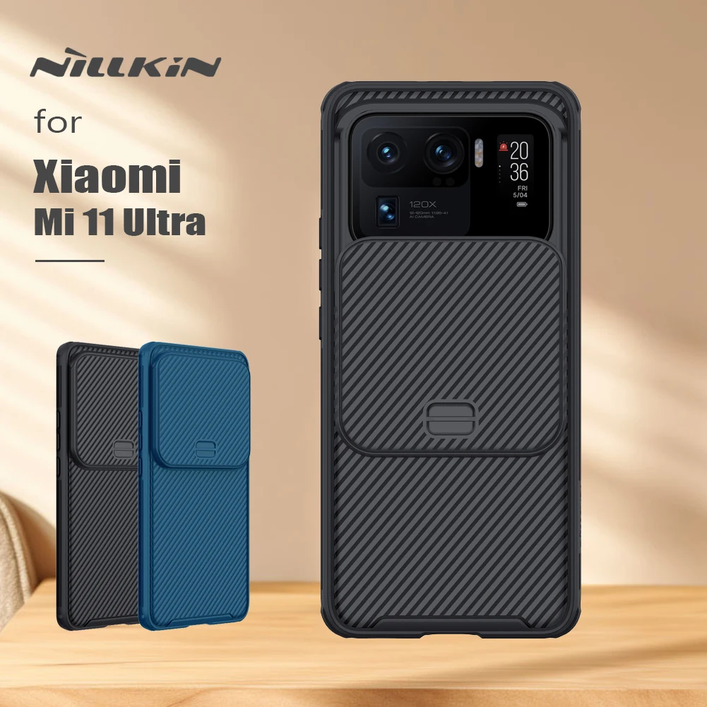 Dla Xiaomi Mi 11 Ultra Case Nillkin CamShield Slide Camera Case tylna pokrywa ochronna dla Mi 11 Ultra Case