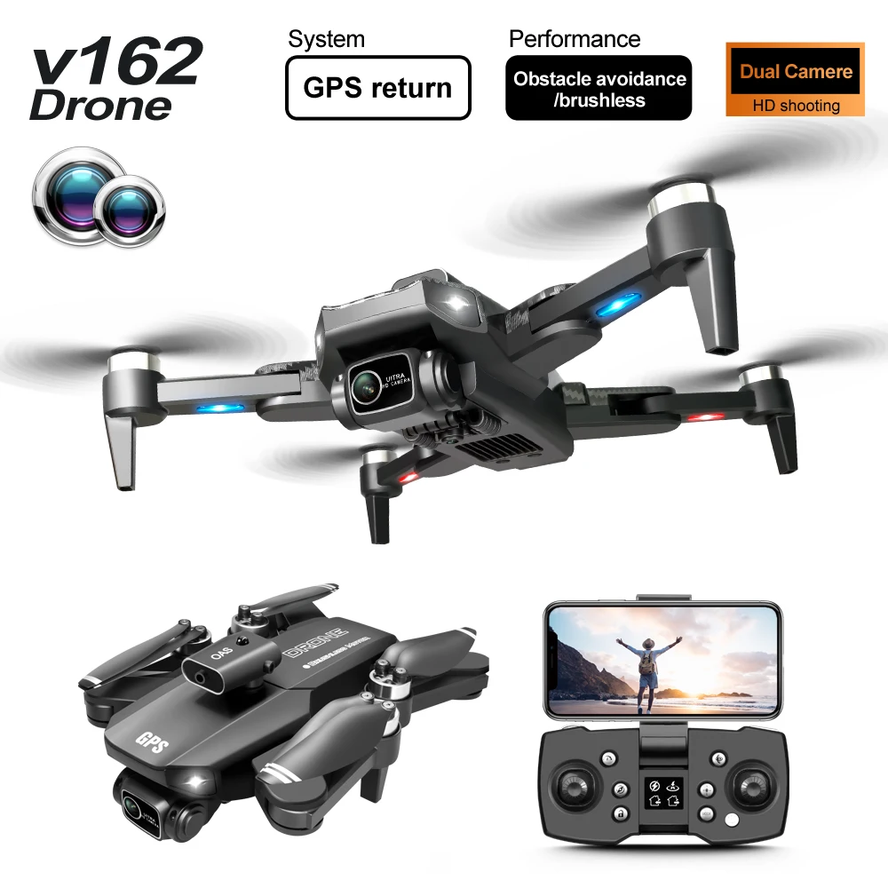 

V162Drone 8K professional rc plane micro for children drift fpv with camera small mini novel dji drone helicopter aeroplane