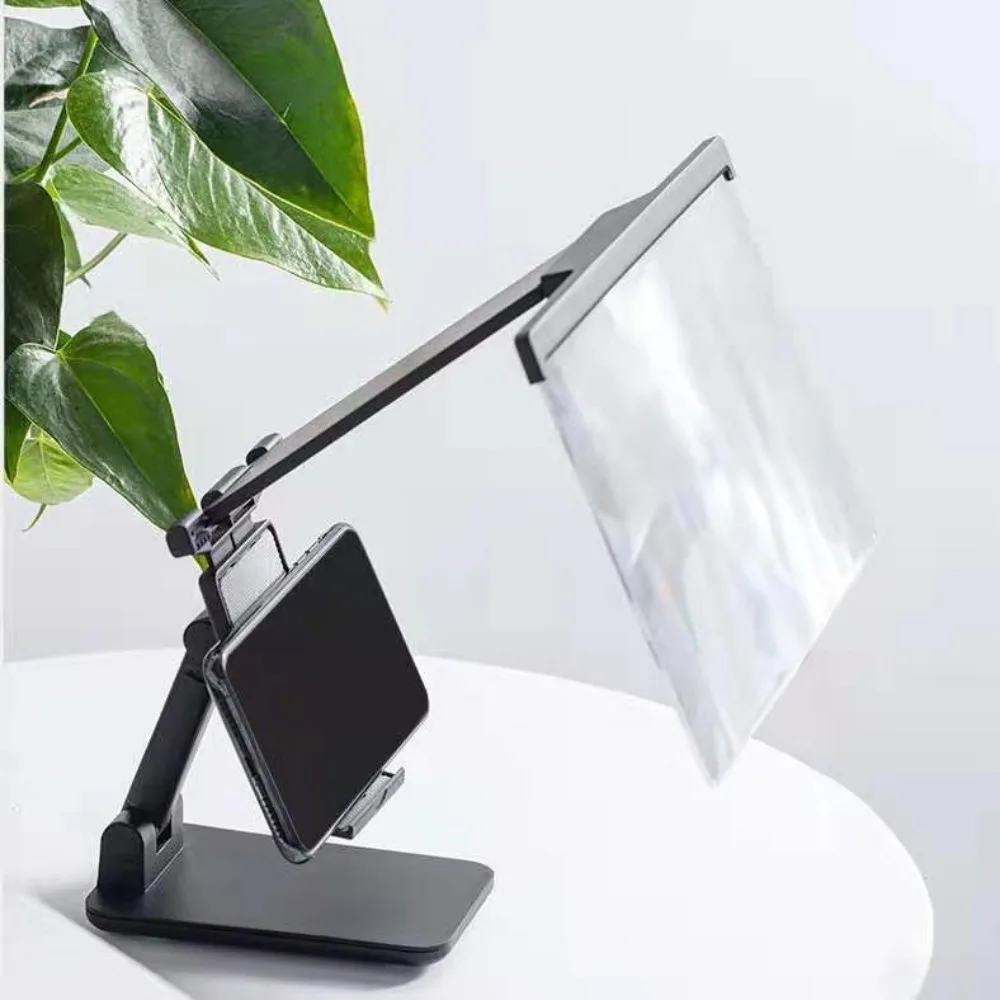 عدسة مكبرة لشاشة الهاتف مقاس 12 بوصة مع فلتر الضوء الأزرق لحماية العين عالية الدقة لحامل كسول لسطح المكتب بجانب السرير