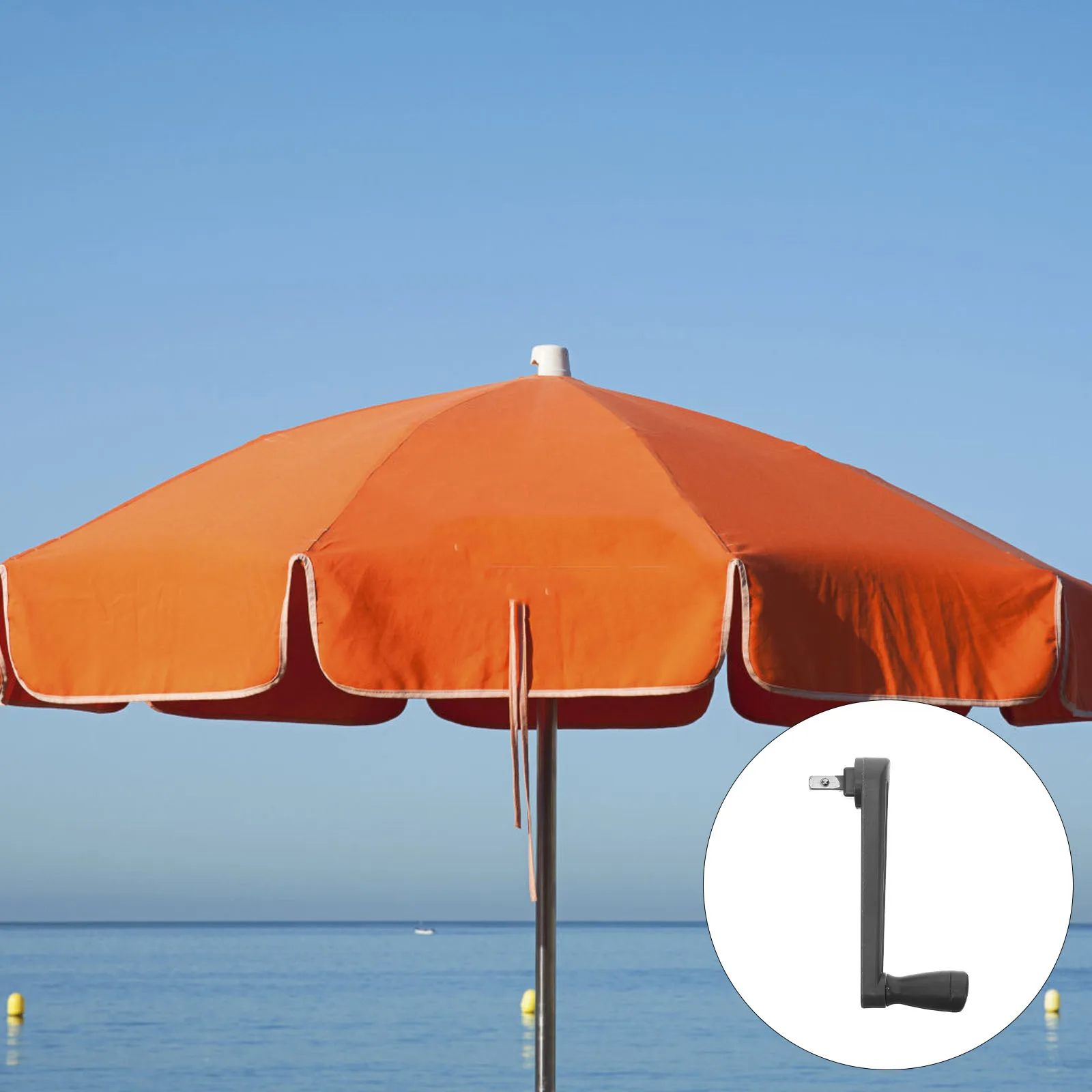 

Patio Umbrella Crank Mechanism Durable Plastic Handle Replacement Part for Outdoor Sunshade Easy Installation Quick Repair