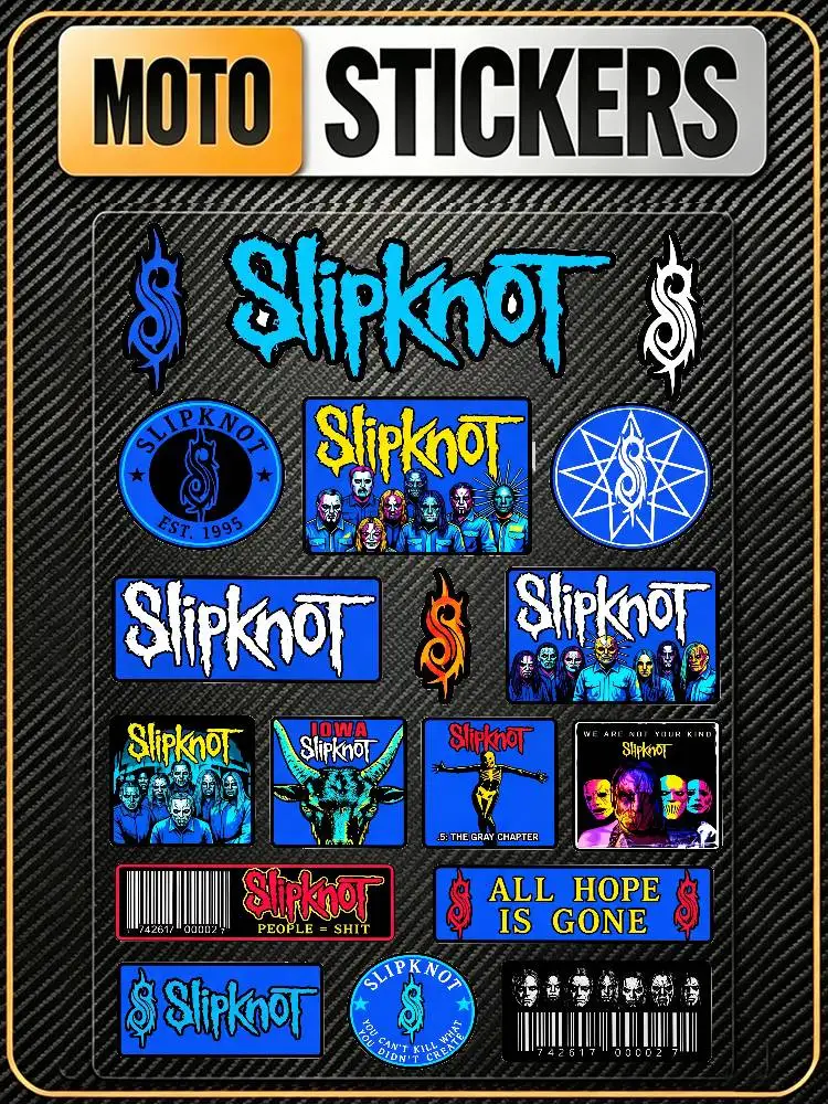 Slipknot Waterproof Vinyl All Purpose Reflective Scratch Blocker Decal Car Bike Helmet Cup Refrigerator Decorative Stickers