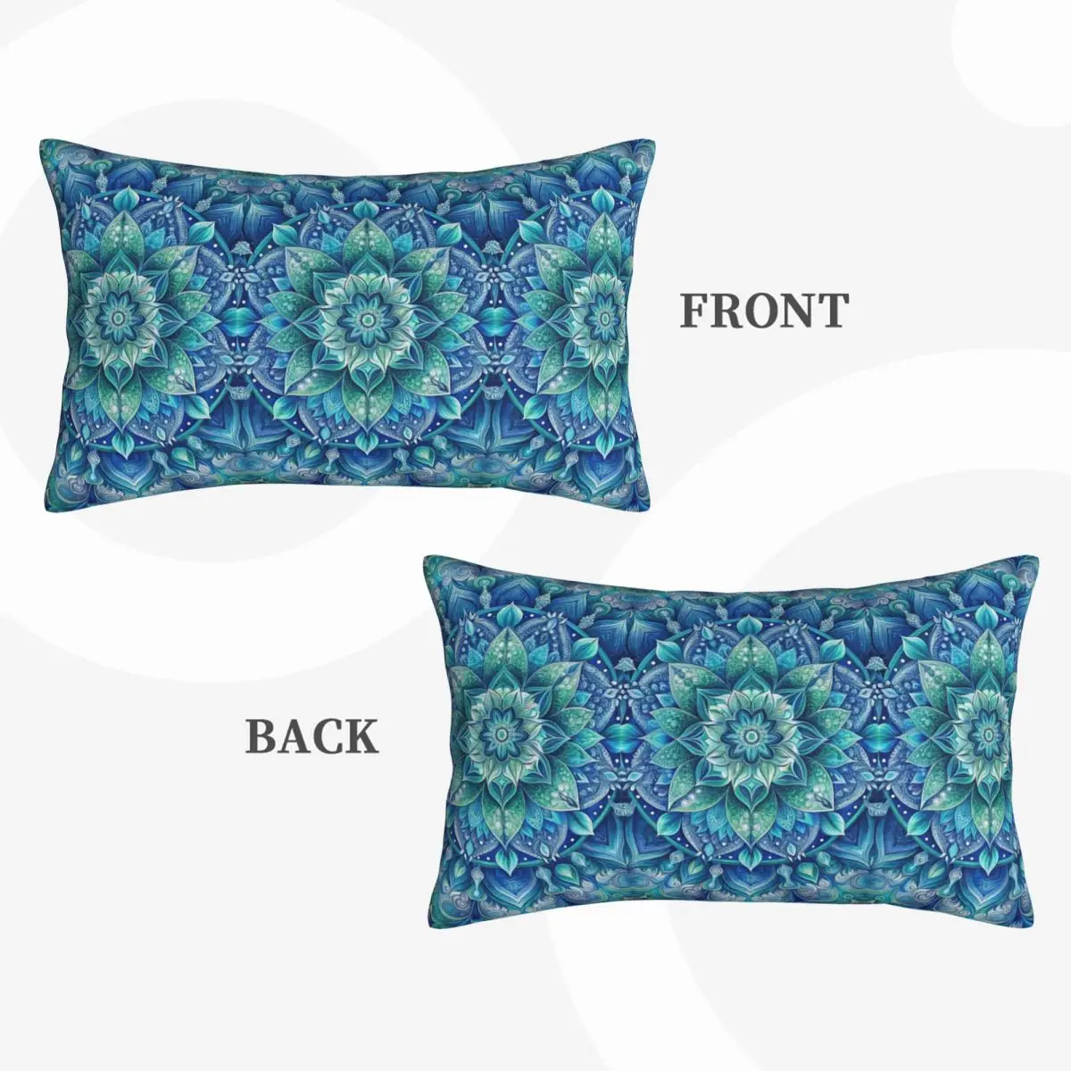Bohemian Mandala Print Pattern Rectangle Pillowcase Cushion Cover Decorative Bedroom Bed Home Comfort Throw Pillow