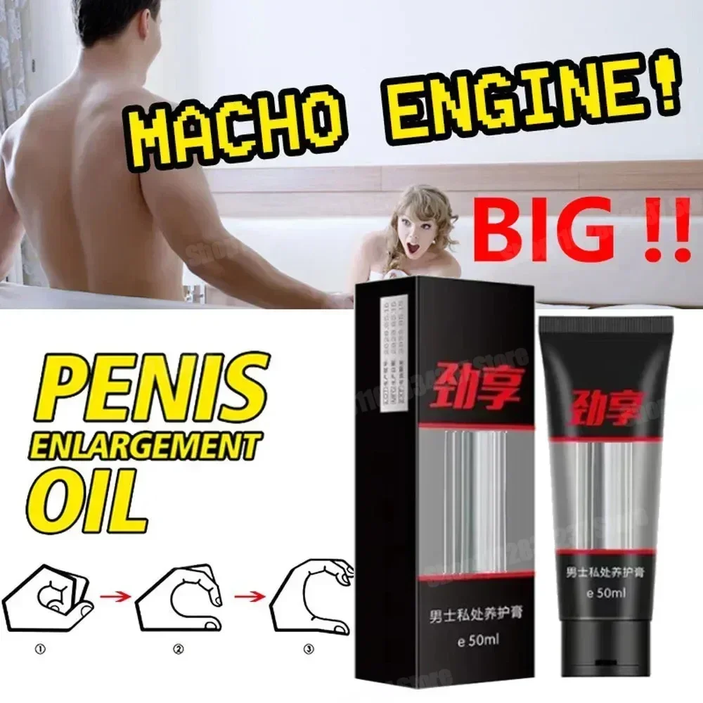 Enhanced Men's Oil for Bigger Size and Long-lasting Pleasure, Lubricants for Men