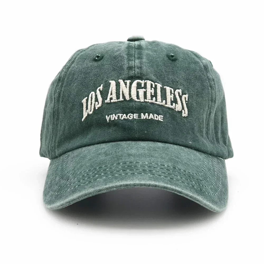 Modische Unisex Baumwoll-Baseballkappe mit weichem Oberteil, Stickerei, Retro-Snapback-Mütze – Detail 4