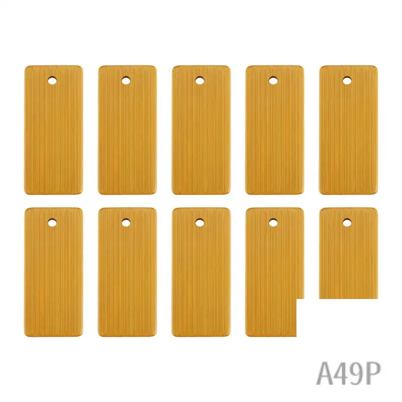 

P4-100Pcs 45X20mm Rectangle Tags Wooden Tags For Keychain Rings, Bamboo Unfinished Wood Key Ring Tag