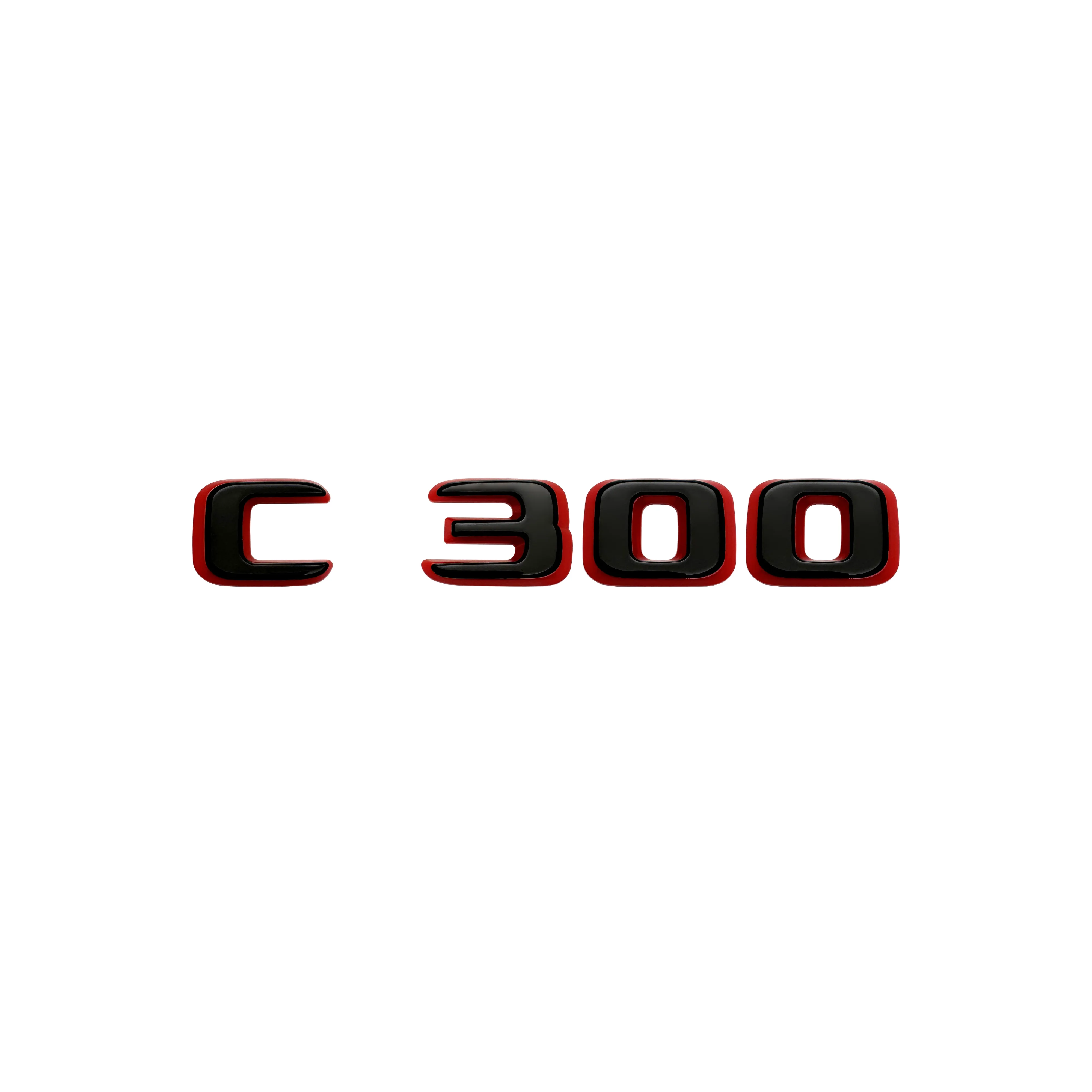 2024 New style Two tone Letters Numbers C300 Emblem for Car Trunk Nameplate Sticker