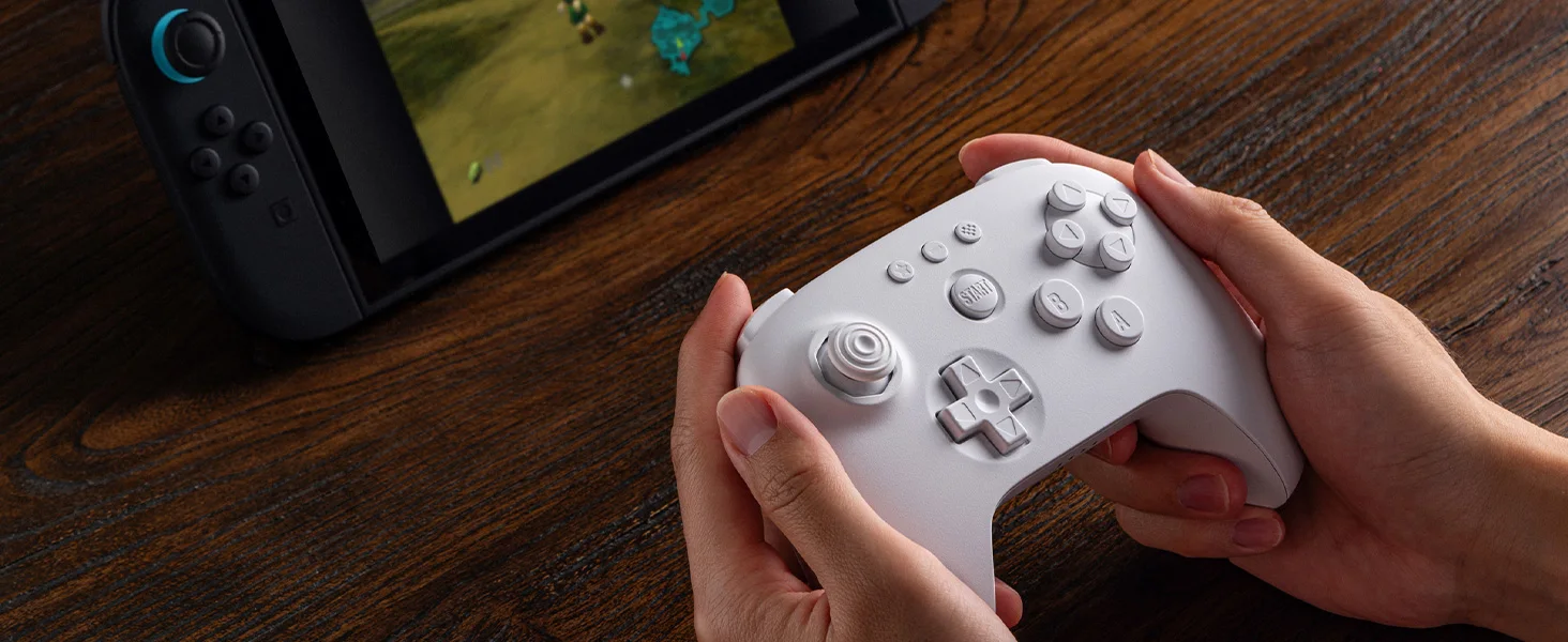 8BitDo Grauer N64 Bluetooth-Controller für Analogue 3D, Nintendo Switch, Switch 2, Gaming-Joystick-Gamepad für Windows und Android – Detail 11