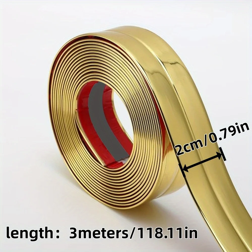 Self - Adhesive Wall Corner Decorative Strip PVC Tape Ideal for Home Decoration Protects Against Knocks on Furniture Edges