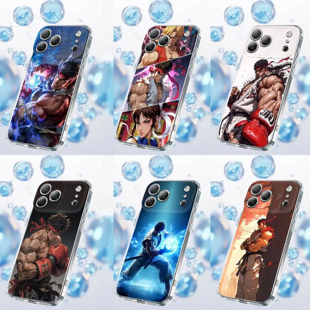 

Game S-Street F-Fighter Ryu Phone Case For iPhone 17,16,15,14,13,12,11 Plus,Pro,Max,Plus,E,SE4,Air,Mini Transparent