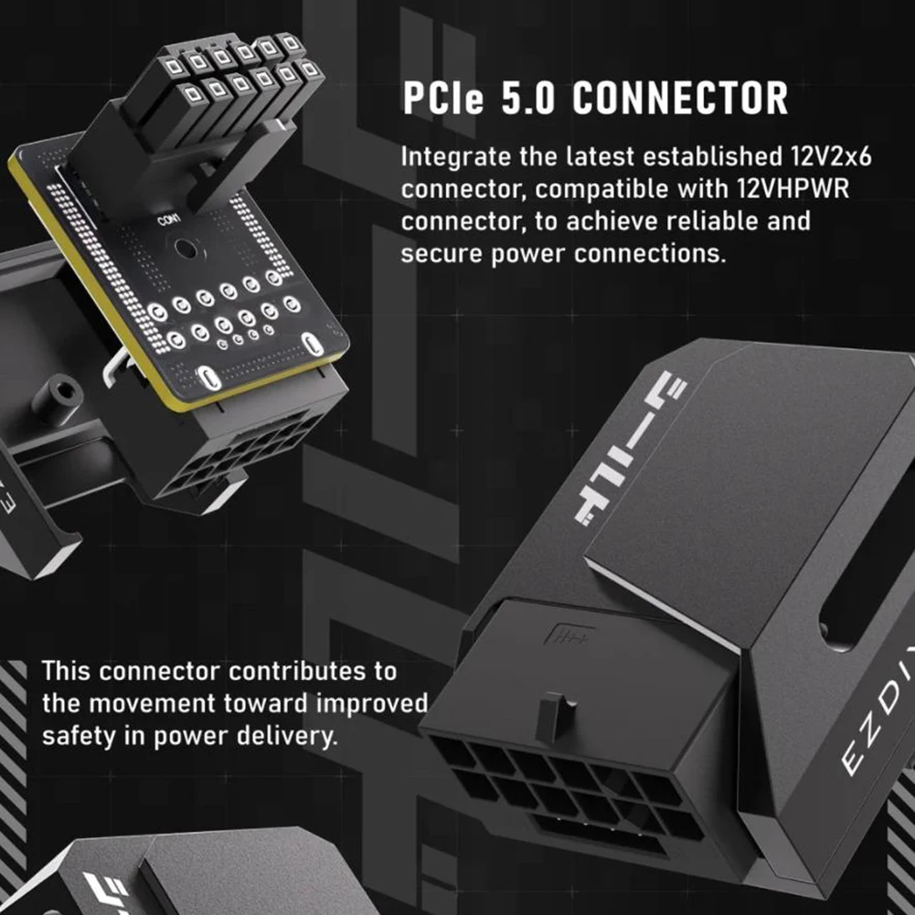 600w 12 + 4pin gpu conector de alimentação 16pin 12vhpwr gpu macho para fêmea conector para rtx 3090ti 4070ti 4080 4090 placa gráfica gpu