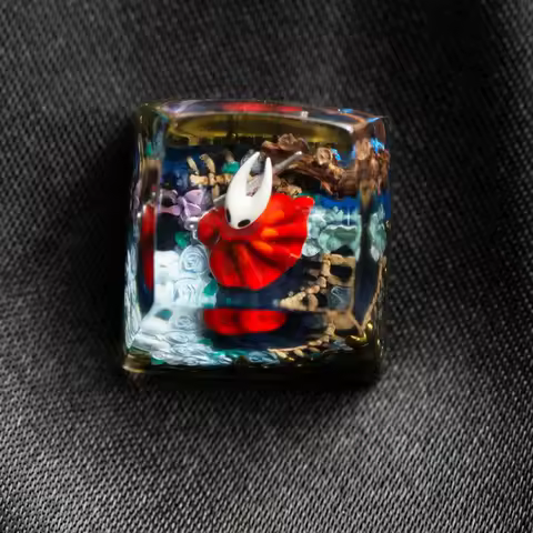 Anime Keycaps Hollow Knight Custom Keycaps for Mechanical Keyboard Caps Esc Key Epoxy Resin Keycap Glue Dripping Key Caps Gifts