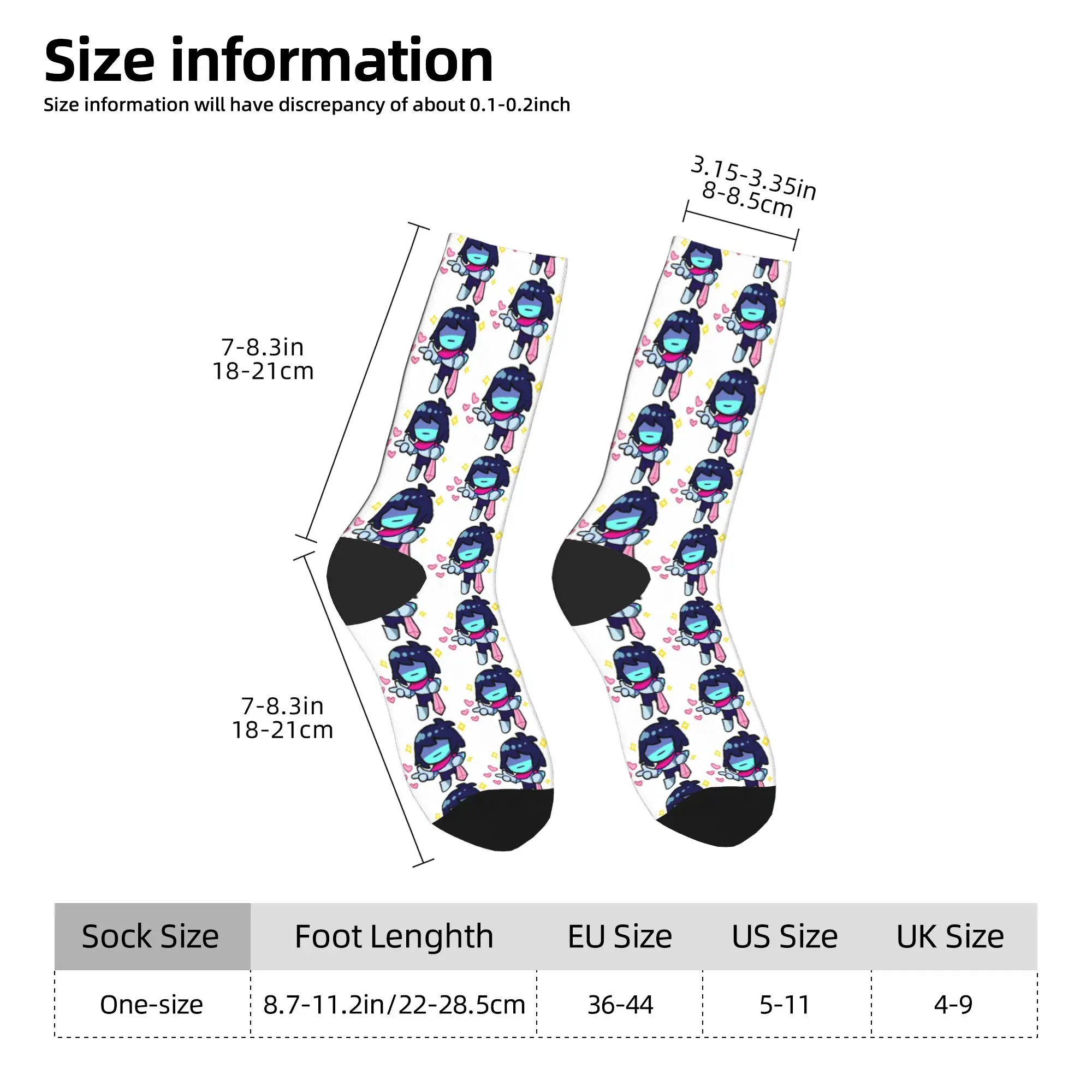 Otoño Invierno divertidos mujeres hombres Deltarune Tiny Darkworld Kris calcetines antideslizantes calcetines de baloncesto