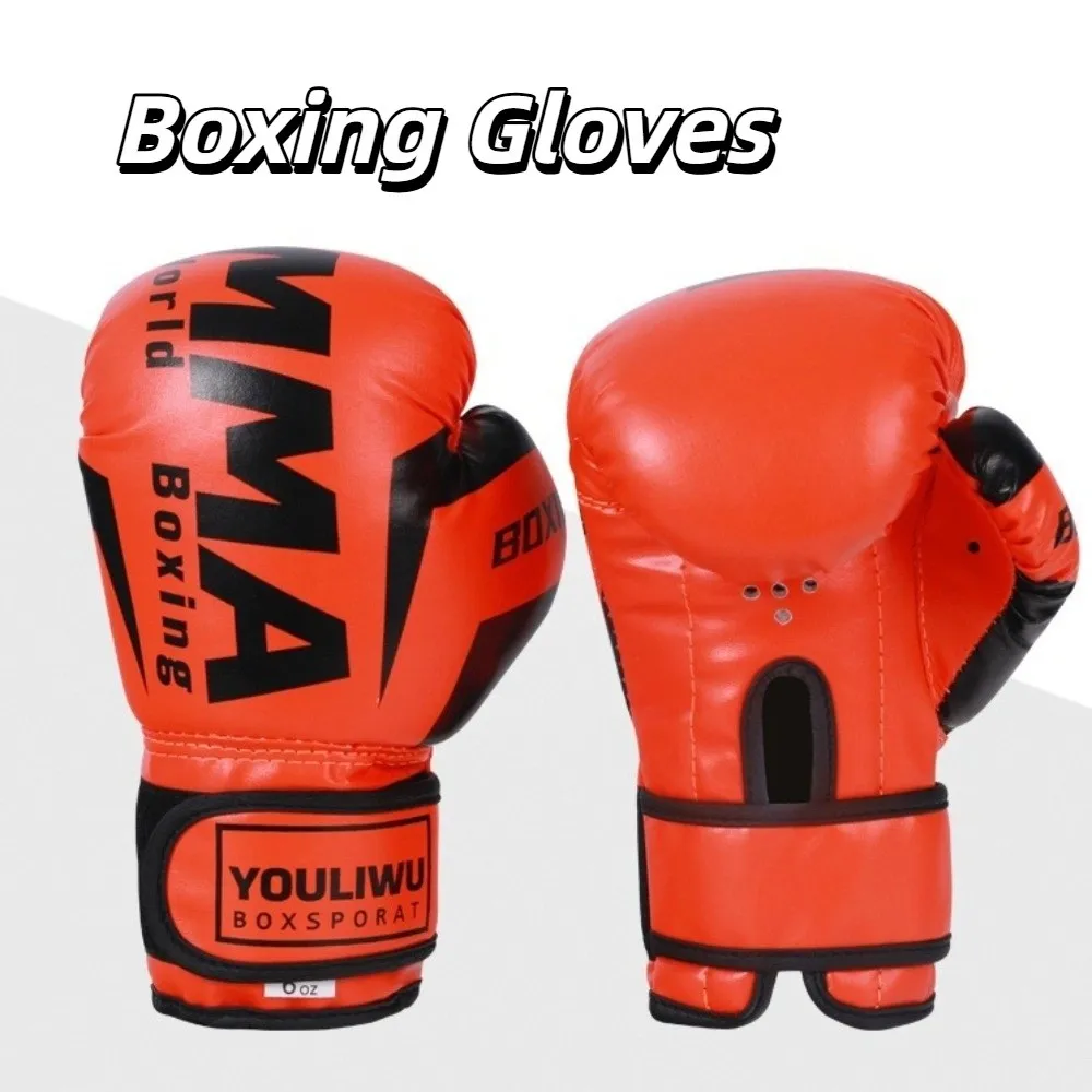 

Protection PU Leather Boxing Gloves Breathable Sponge Padding Kickboxing Gloves 6oz 10oz Thick Punching Training Gloves Training