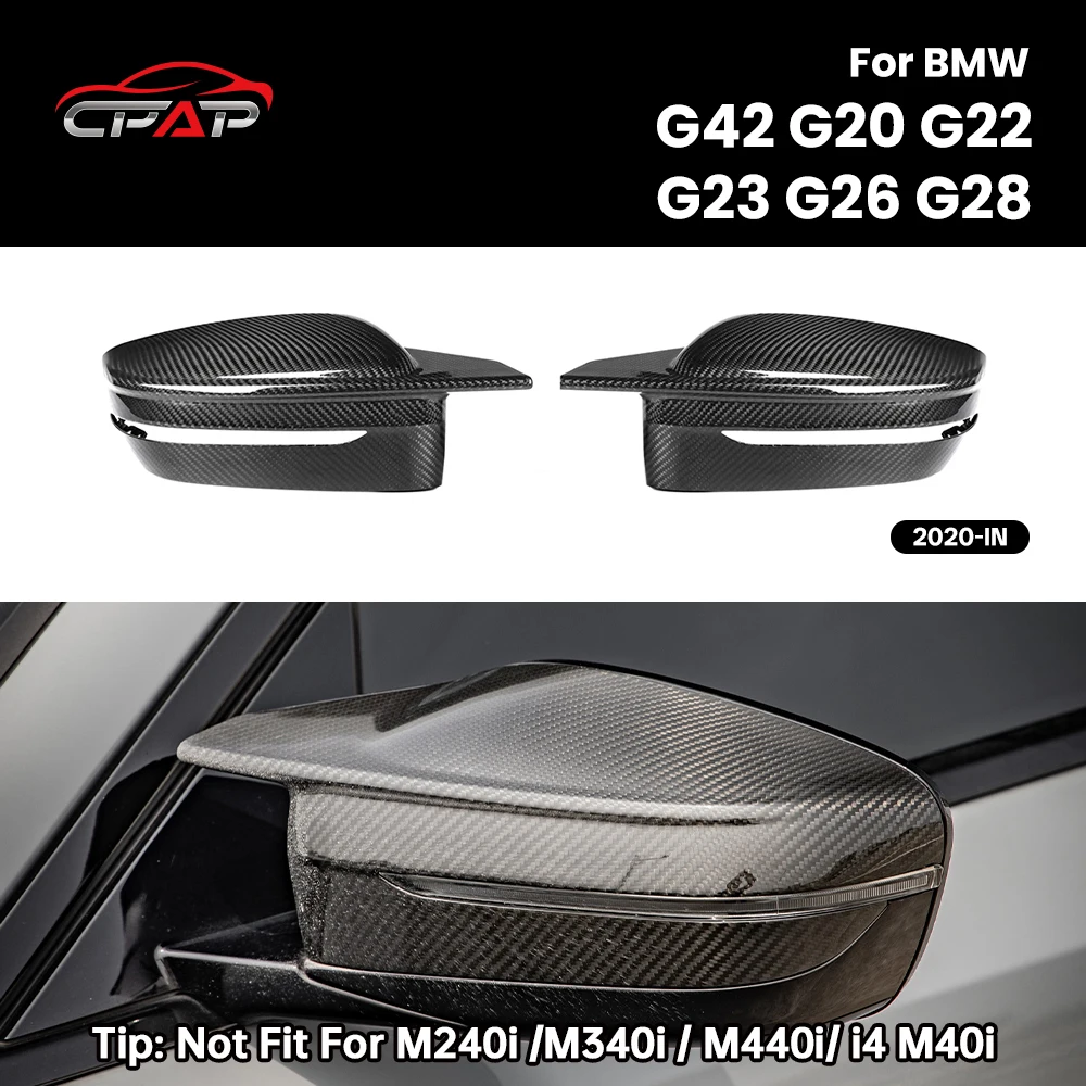 Real Dry Carbon Fiber Auto Rückspiegel Abdeckkappen Für BMW G42 G20 G22 G23 G26 G28 2020-IN M4 Stil