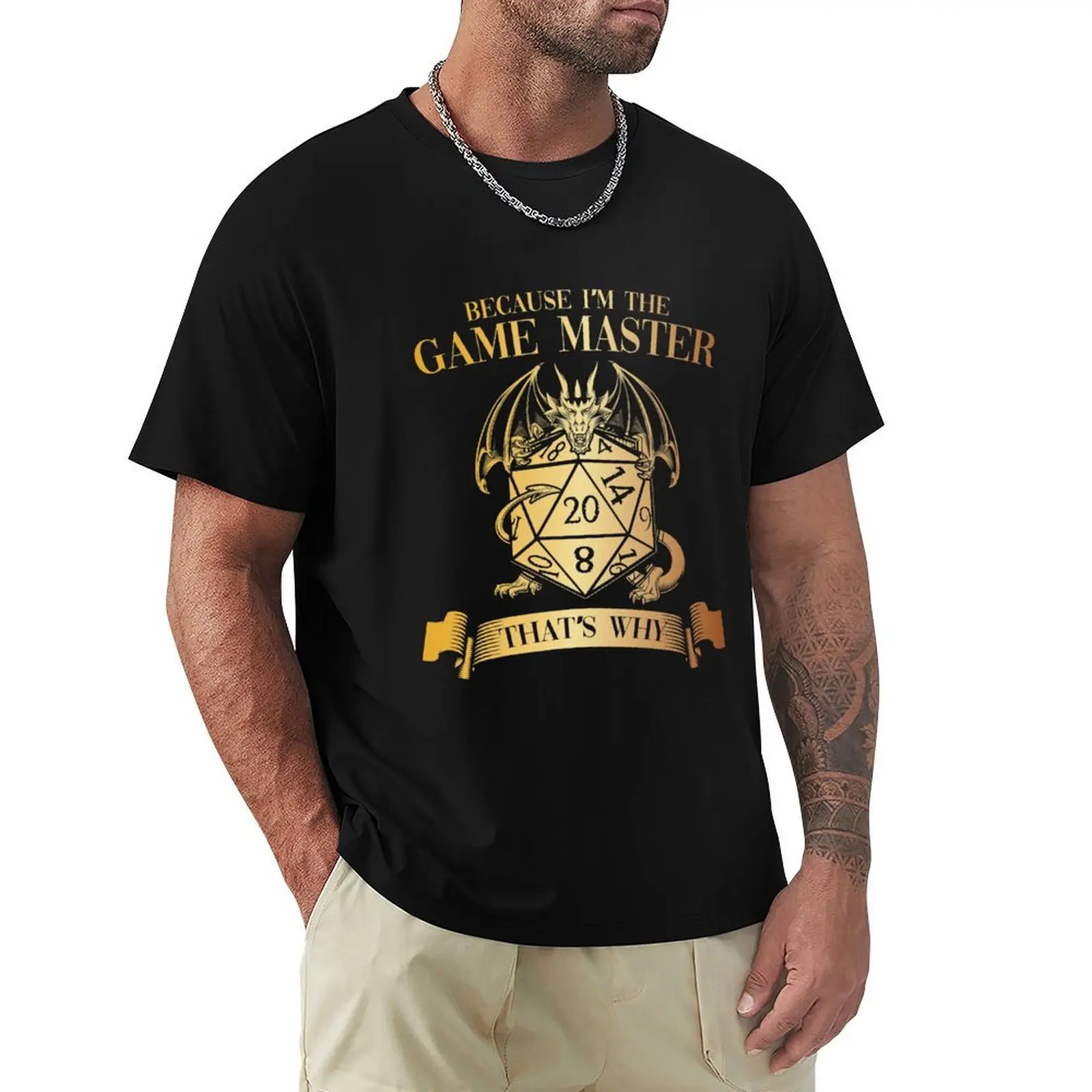 Game Master Board Game Gamer Gift RPG Fantasy Pen Paper T-Shirt Casual Work Wear T-Shirt