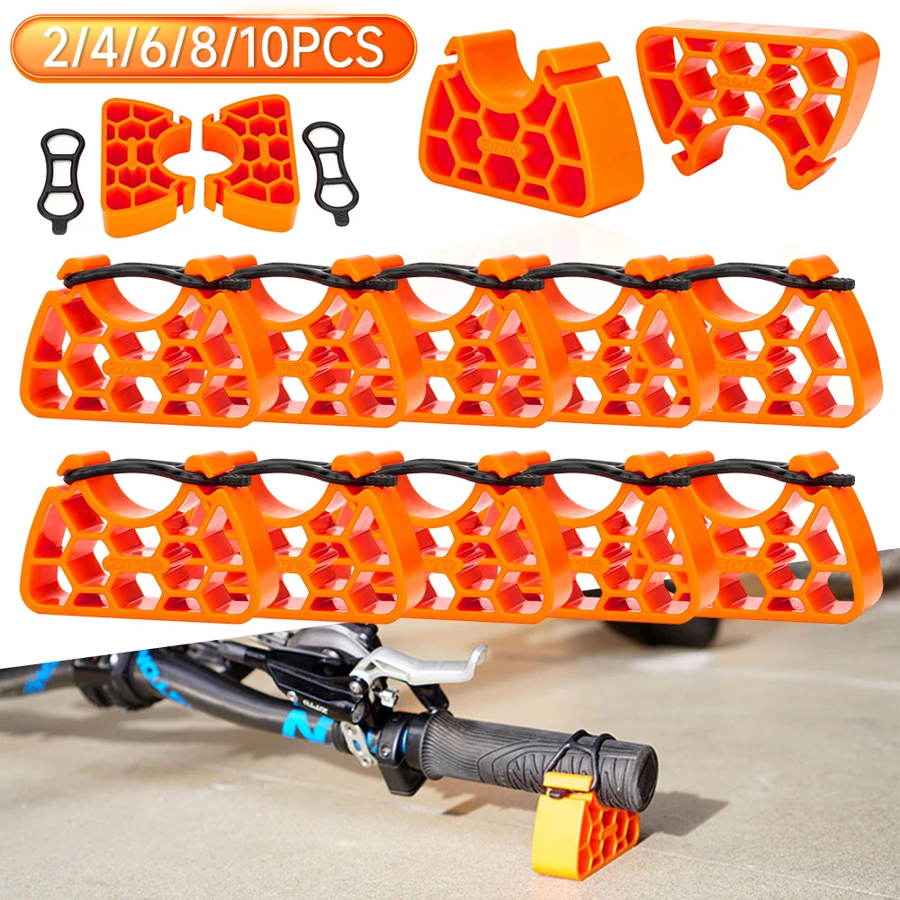 2-10PCS Bike Handlebar Bracket Multifunctional Bike Shifting Brake Lever Protection Bracket Cycling Handlebar Holder Repair Tool