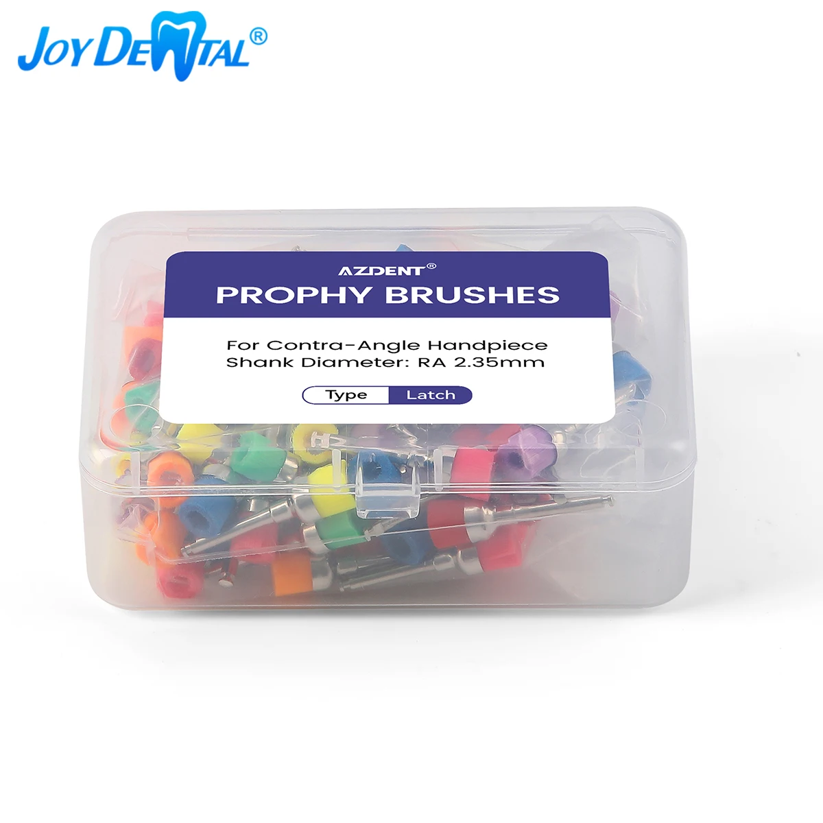 

AZDENT 100Pcs Dental Lab Nylon Latch Flat Tapered Polishing Polisher Prophylaxis Brushes Disposable Dental Care Brush Head