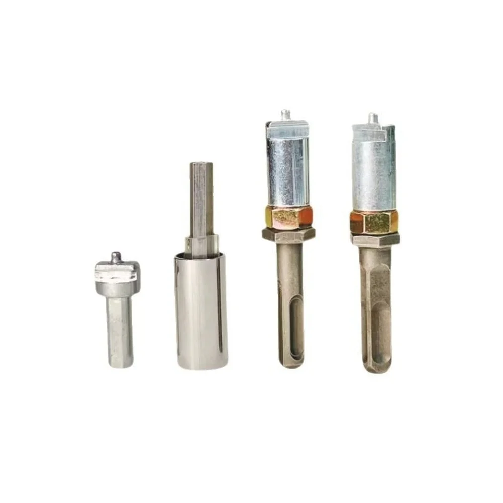 Drill Rod Connector for 16mm and 22mm Drain Pipes with Tri-Flange Anti-Slip Design for Electric Hammers and Drills