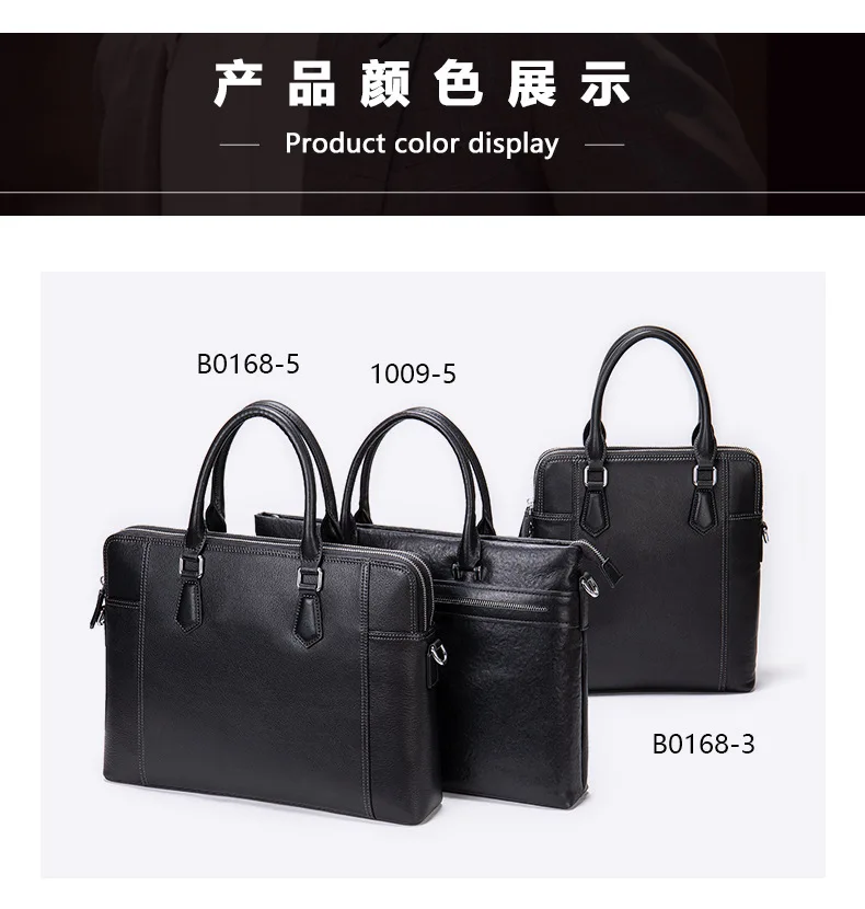 Borsa per laptop da uomo Valigetta in vera pelle Tote o borsa a tracolla da uomo d'affari multifunzionale