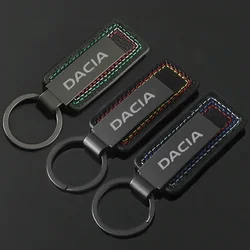 Carbon Fiber Leather Car Alloy Keychain Key Chain Rings Gifts for Duster Spring Logan Sandero Jogger Lodgy Bigster Dokker MCK