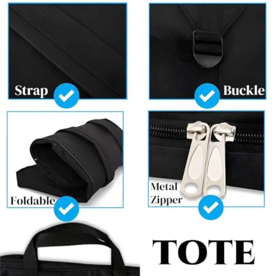 حقيبة ظهر فنية كبيرة مقاس 24 بوصة طول × 18 بوصة مع مقبض لرسم الملصق ولوحة الرسم لتخزين علبة مقاومة للماء شديدة التحمل #4