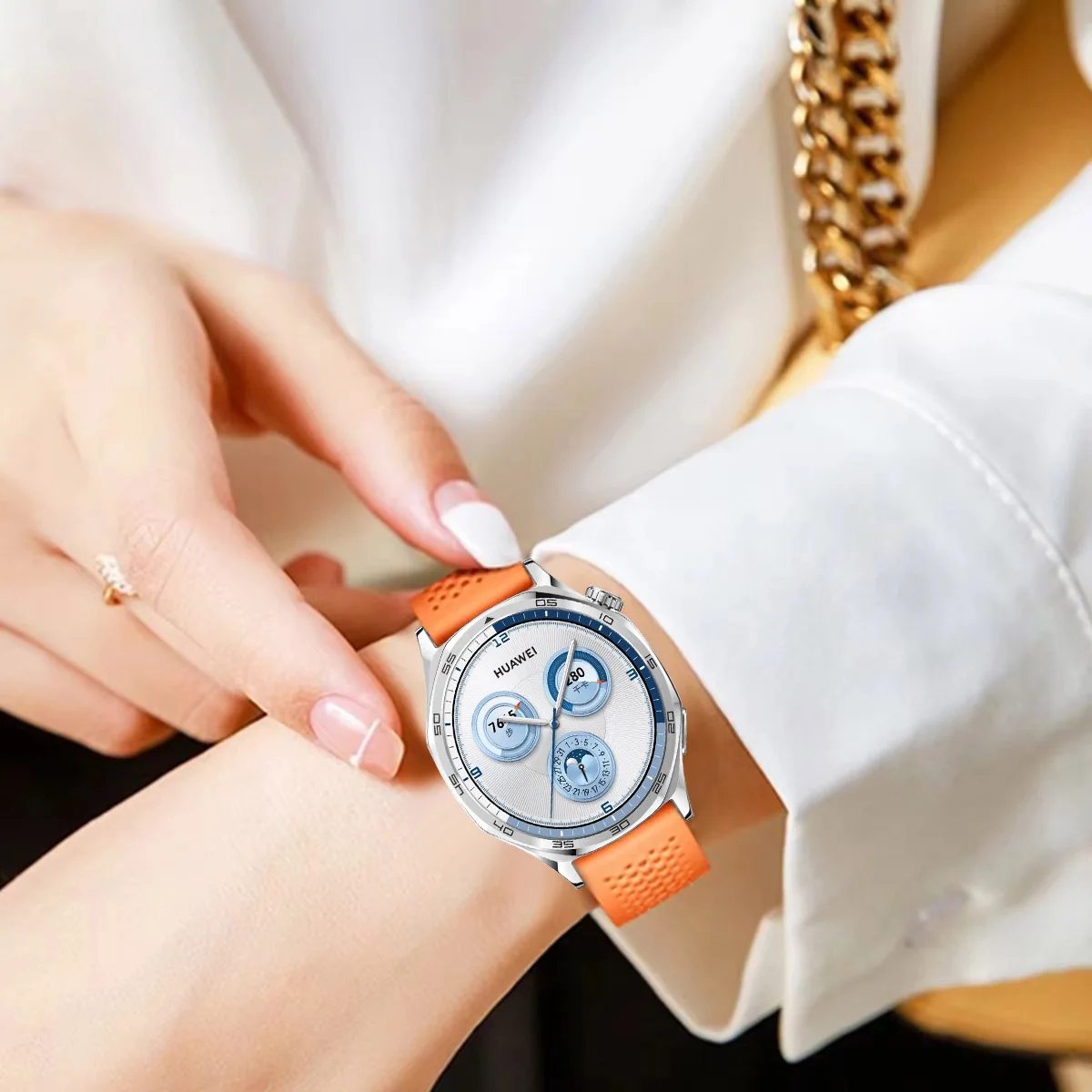 Liquid Silicone Strap for Huawei Watch 4/GT4-5 Pro Color Original Bracelet Galaxy Watch 4/5/6/7 Xiaomi Watch S4/S3/S2/S1 Correa