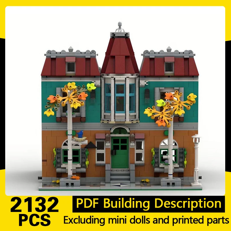 

City Street View Model MOC Building Bricks Autumn Large Villa Modular Technology Gifts Holiday Assemble Children Toys Suit