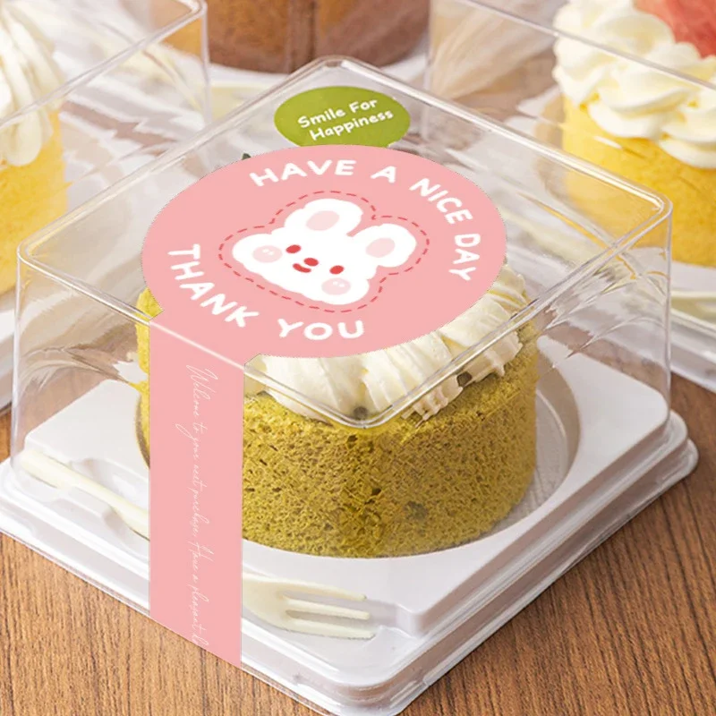 100pcs Long Strip Self-Adhesive Handmade Stickers Packaging Sealing Labels for Biscuit Cake Baking Decoration Box Seal