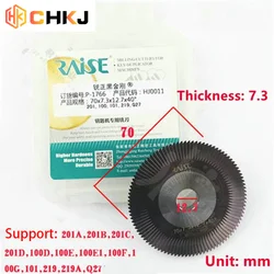 CHKJ HSS Raise 0011 Face Milling Cutter 70*7.3*12.7*40° For Key Cutting Machine 201C,201D,100E1,100F,100G,100F1,101,219,219A