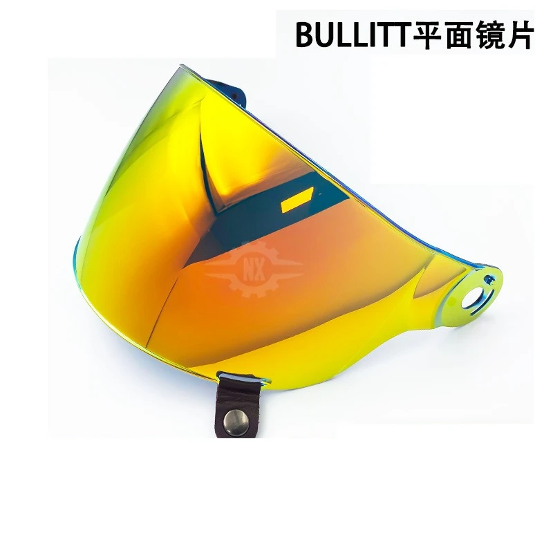 Photochromic Visor for Flat BULLITT Retro Helmet Lens Color-changing Film Anti-fog Sticker Day and Night Universal Accessories