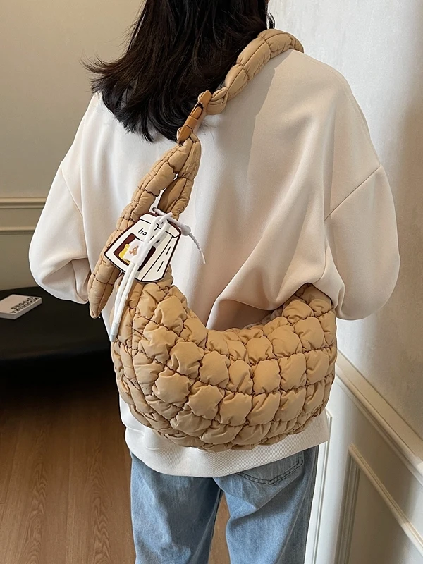 

Осень-зима, новая большая сумка на одно плечо, женская сумка для пельменей, плиссированная сумка-клатч с вышивкой Tead