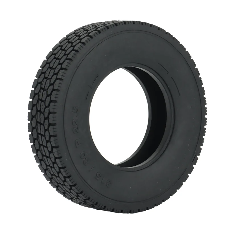 ABUM-8Pcs 1.55 Rubber Wheel Tires Tyre For Tamiya 1/14 RC Trailer Tractor Truck Upgrade Parts