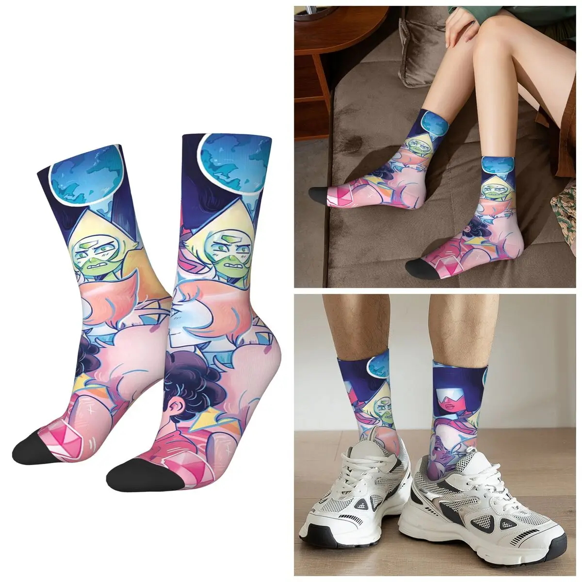 

Всесезонные носки Steven Universe, носки Harajuku Crew, чулки высокого качества для мужчин и женщин, подарки