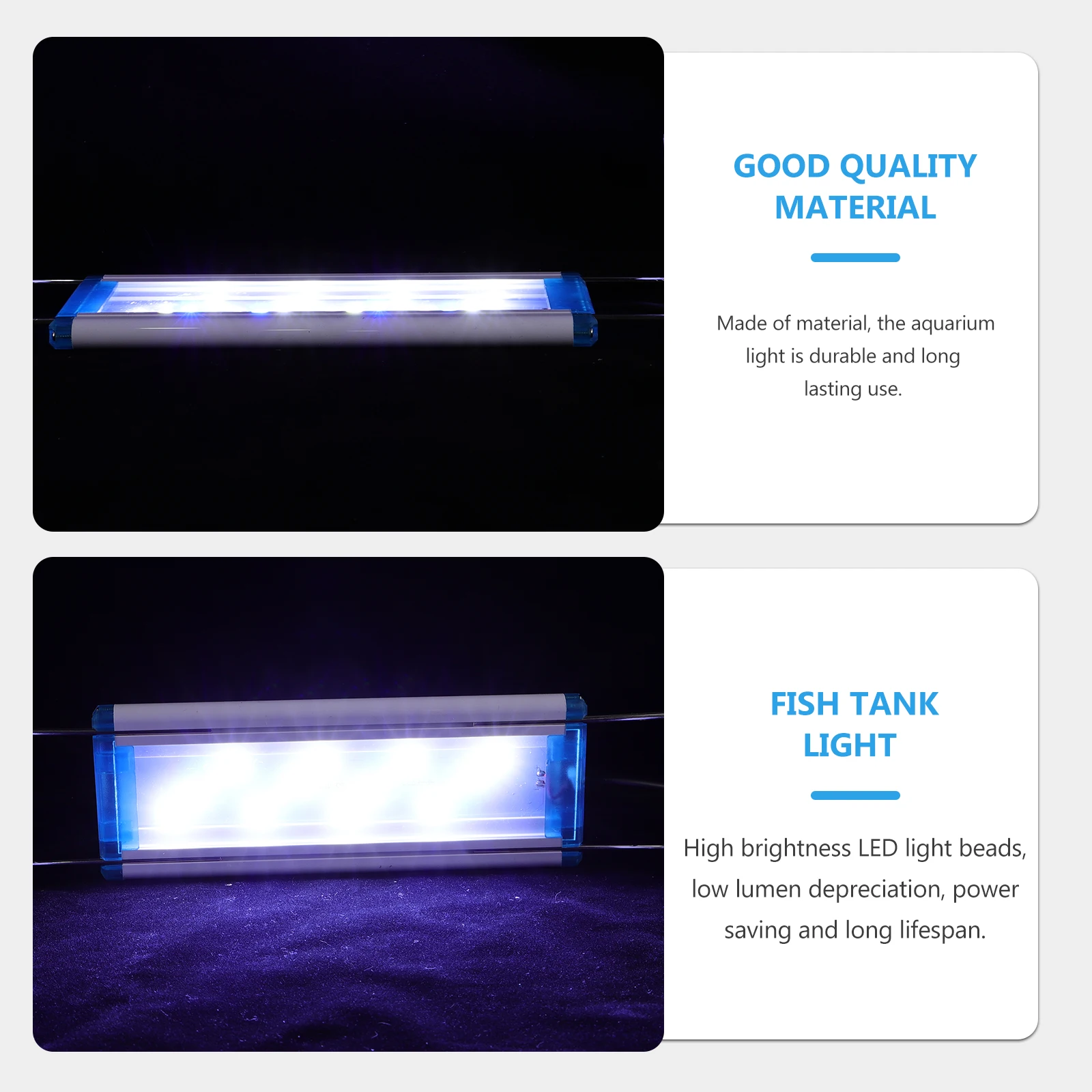 

1Pcs Fish Tank LED Lamp Ultra-Thin Durable Aquarium Light Dissipation Landscape Lamp Eu Plug Fish Tank Light