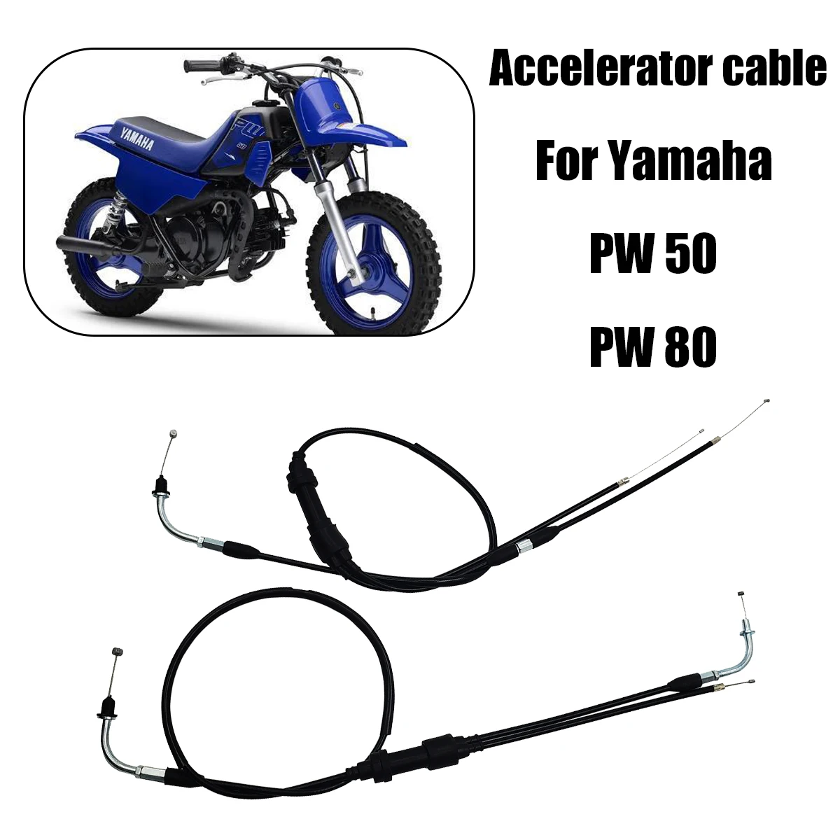 

Motorcycle Throttle Cable Assembly For Yamaha PY PY50 Peewee 50 PW PW50 Y-Zinger PW80 BW BW80 1981 - 2015 Motocross Accessories