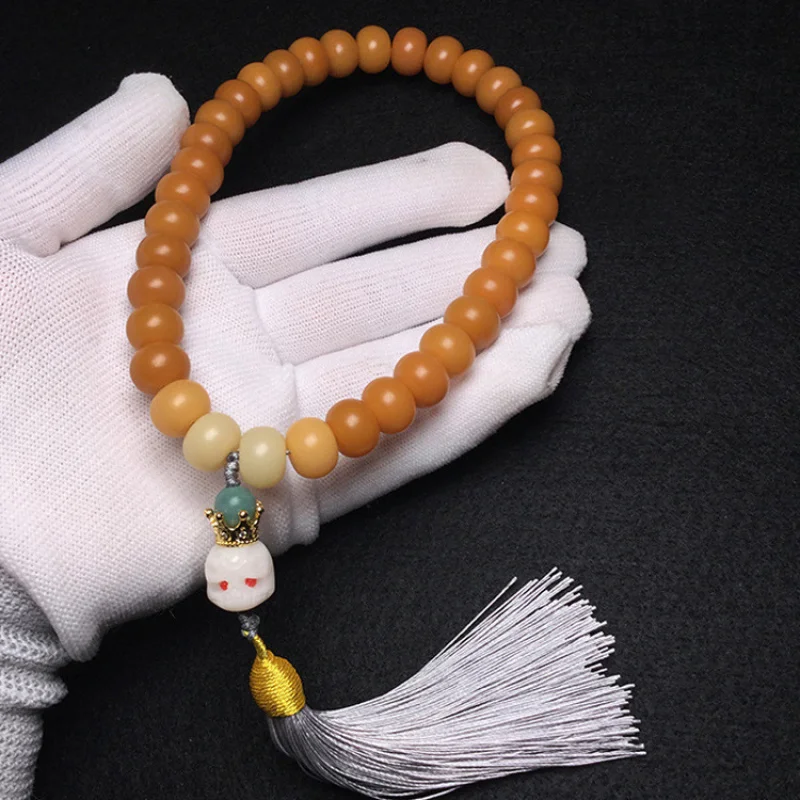 Weathered Root Apple 36 Pieces Handheld Bodhi Bracelet Buddha Beads 12mm