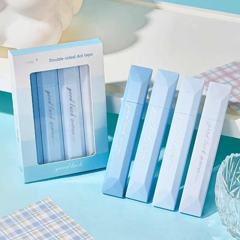 Ruban adhésif étanche pour Scrapbooking, rouleau adhésif étanche pour l'artisanat, l'emballage de cadeaux, l'assemblage de photos et le journal, 4 pièces