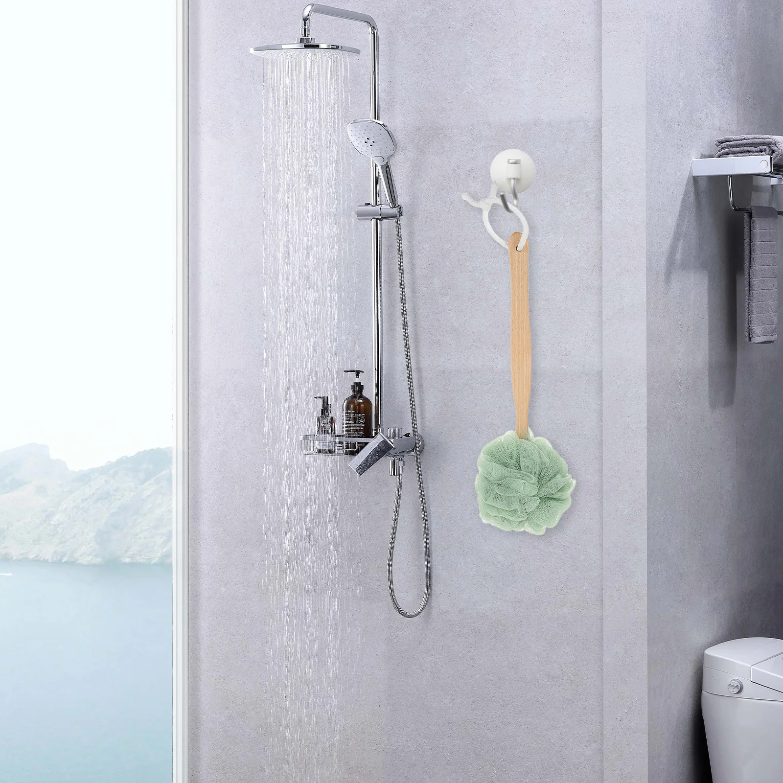 

3pcs Bath Brush Set Nylon Wood Material Deep Cleaning Exfoliating Body Scrubber Long Handle Back Washer Shower Tool For Home Use