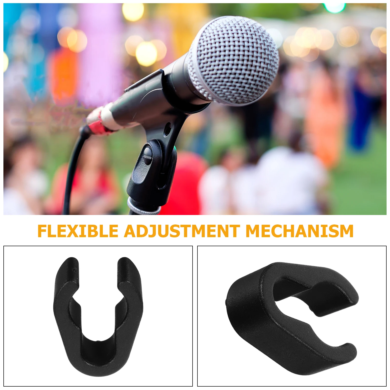 20 piezas soporte de micrófono accesorios Clips para soportes Cable Universal Flexible caída a tierra