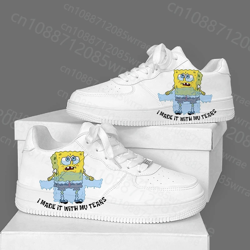 

SpongeBob Shoes 3d Print Sneakers Anime Cartoon Teenager girl High Top Outdoor Basketball Sports Casual Men woman Shoes