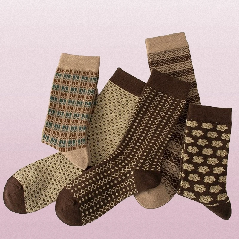 Calcetines a la moda y versátiles para mujer, medias de tubo medio y cintura alta, a prueba de frío y cálidas, 3/6 pares