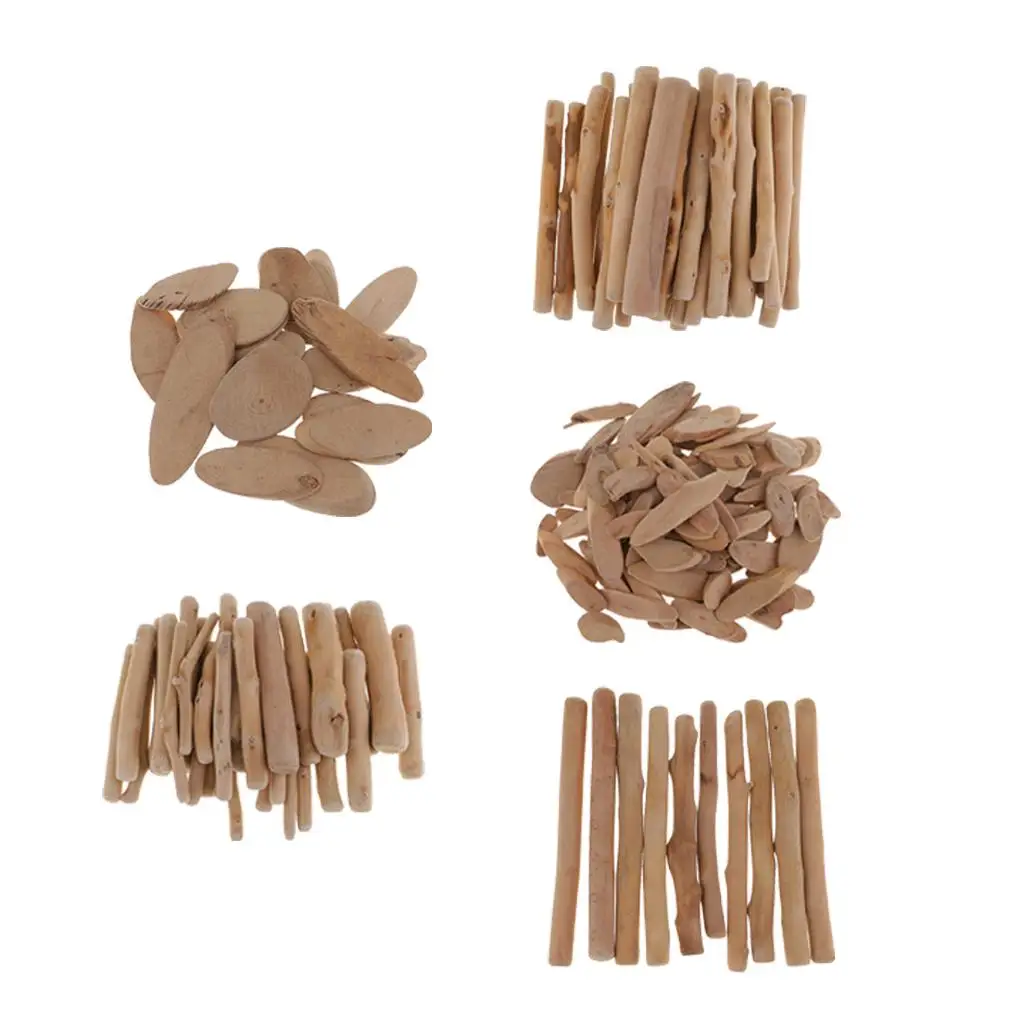 Pack of 250 Driftwood Branches Slices Rustic Craft crafts Raw Confetti Home Decoration Wedding Centerpieces - 5 Sizes