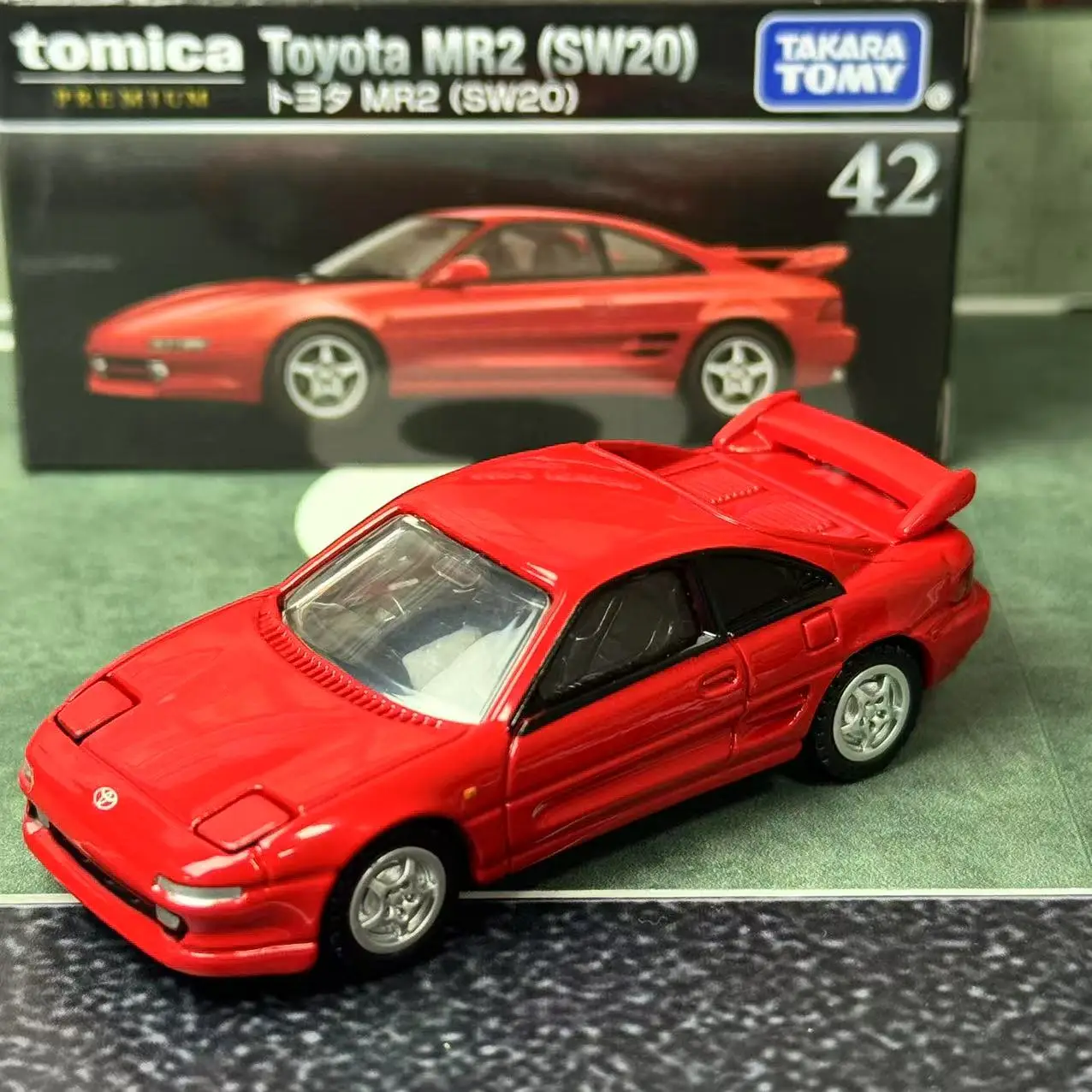 Takara Tomy Tomica Premium 42 Toyota MR2 (SW20) Casting Static Alloy Car Vehicle Diecast Metal Mode Collection Display Boy Toy